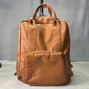 JustFab Caramel Faux Leather Backpack